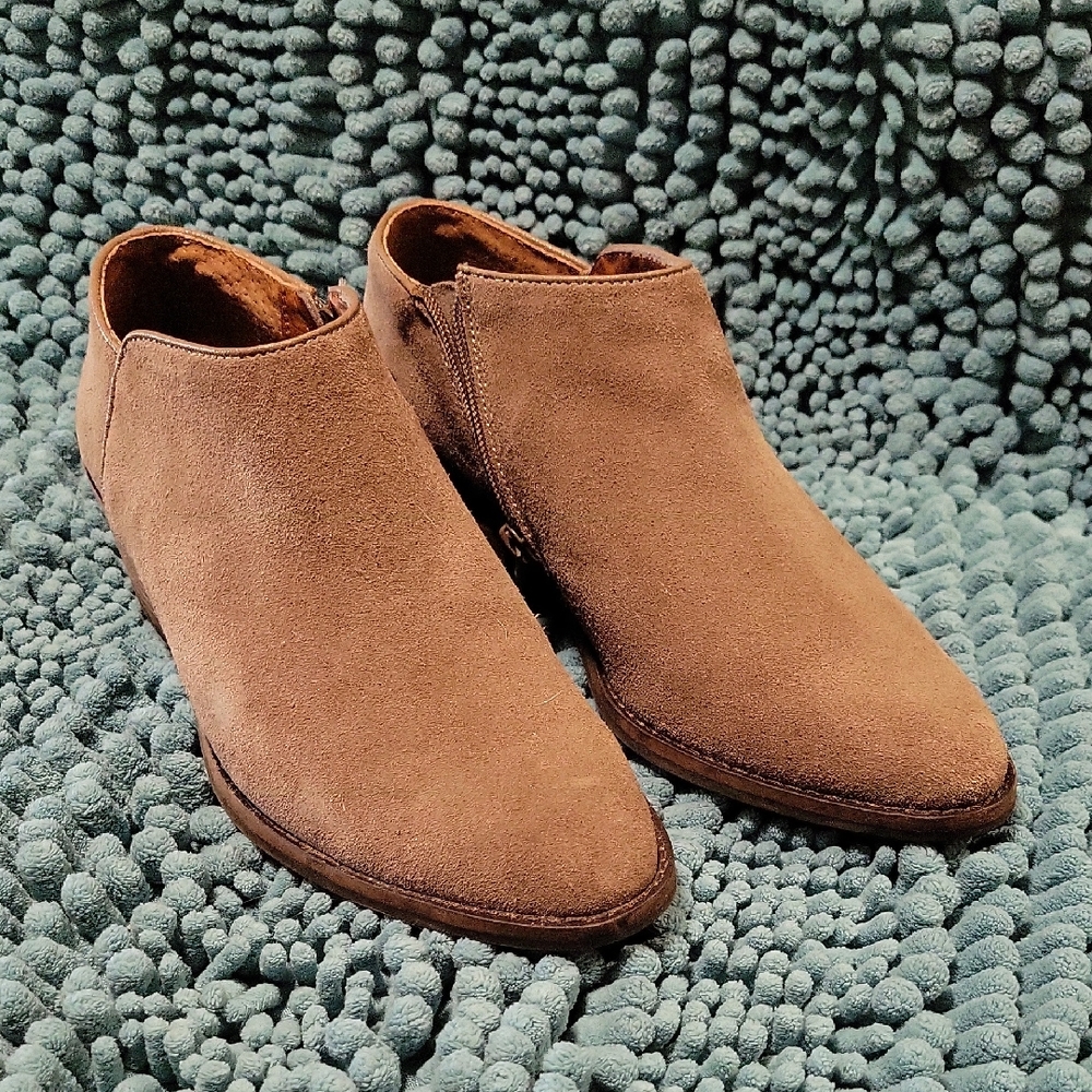 Lucky Brand Tan Suede Ankle Booties